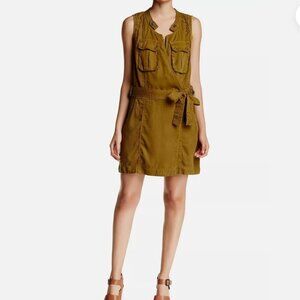 NWT Free People Desert Daylight Mini Dress Golden Honey Wash Brown Sz Med